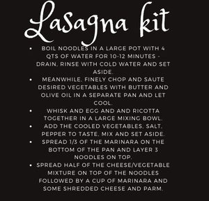 Vegetable Lasagna Dinner Kit
