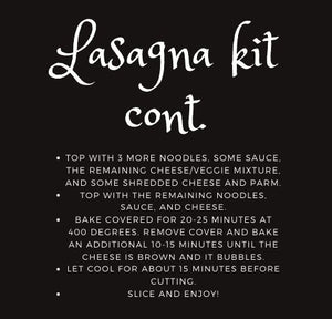 Vegetable Lasagna Dinner Kit